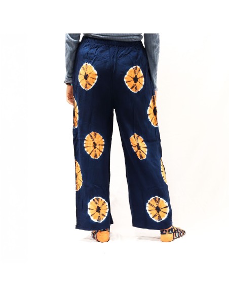 Pantalon d’intérieur style japonais – Bleu & orange (M)