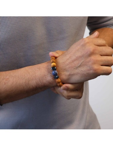Bracelet cèdre & sodalite – Chakra de la gorge