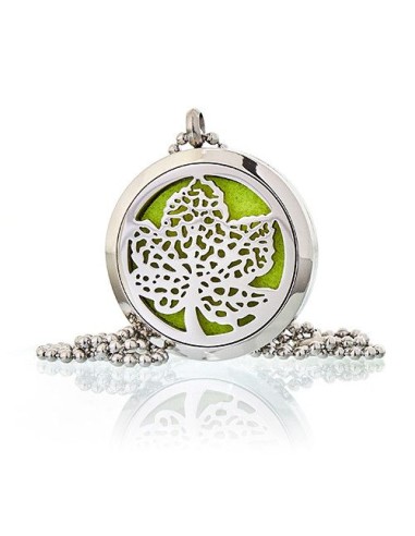 Collier diffuseur d’aromathérapie – Feuille 30?mm