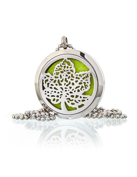 Collier diffuseur d’aromathérapie – Feuille 30?mm