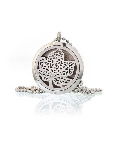 Collier diffuseur d’aromathérapie – Feuille 30?mm