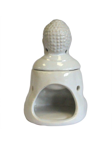 Brûle-parfum Bouddha assis – Blanc zen