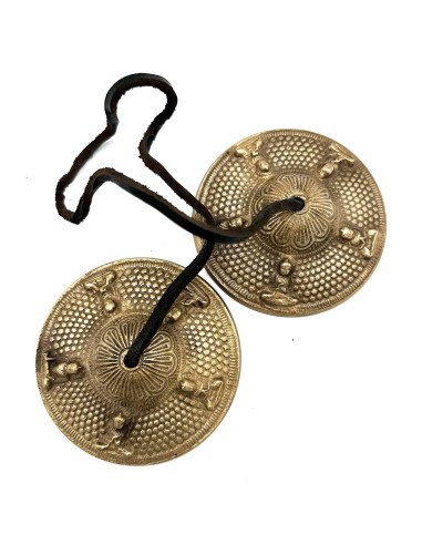 Tingshas tibétaines – Cinq Bouddhas