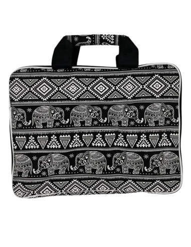 Housse matelassée pour ordinateur portable – Motif éléphants