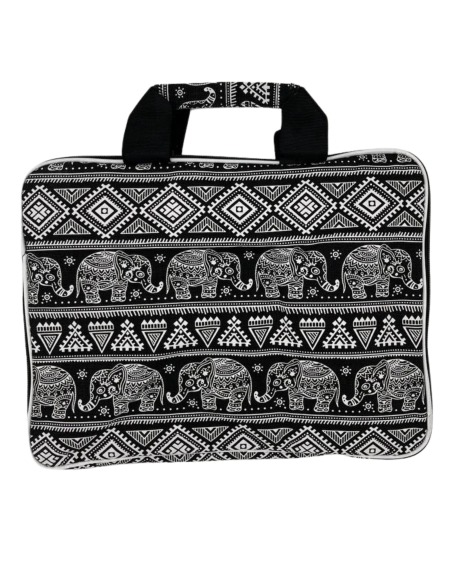 Housse matelassée pour ordinateur portable – Motif éléphants