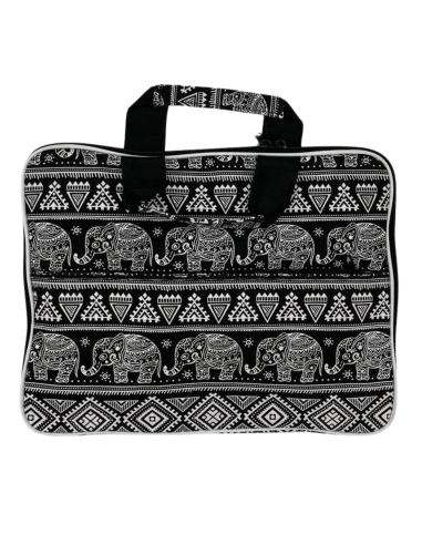 Housse matelassée pour ordinateur portable – Motif éléphants