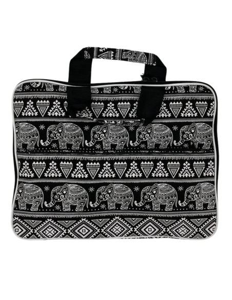 Housse matelassée pour ordinateur portable – Motif éléphants