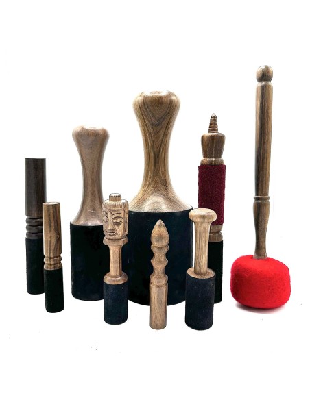 Maillet en bois sculpté – Bouddha zen
