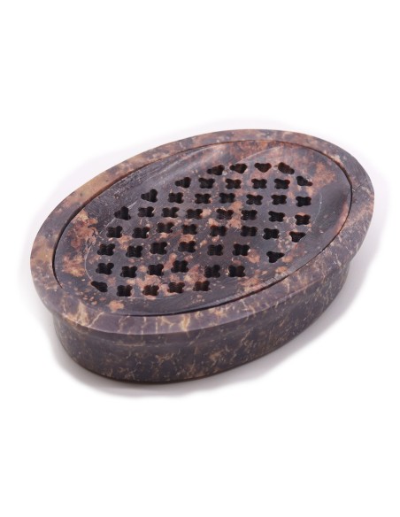 Porte-savon et égouttoir en stéatite – Ovale classique