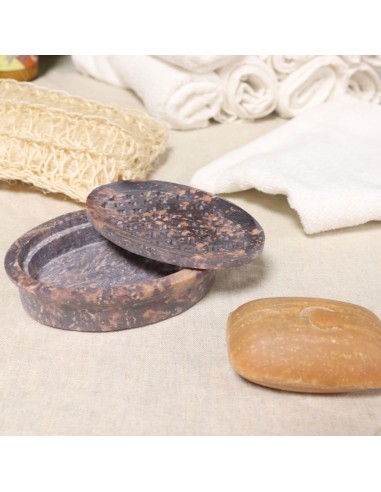 Porte-savon et égouttoir en stéatite – Ovale classique