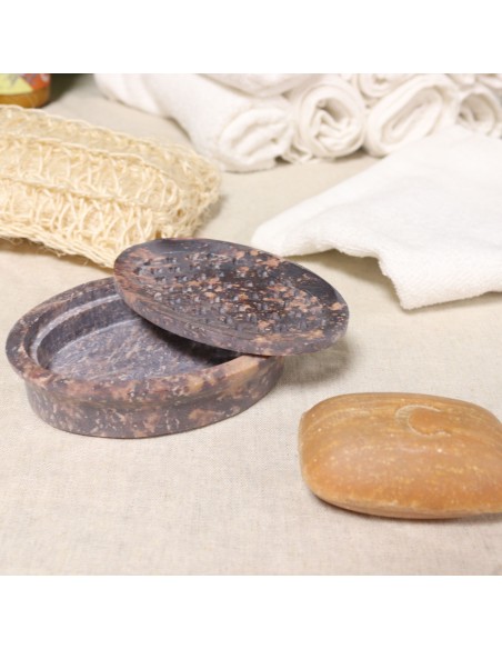 Porte-savon et égouttoir en stéatite – Ovale classique