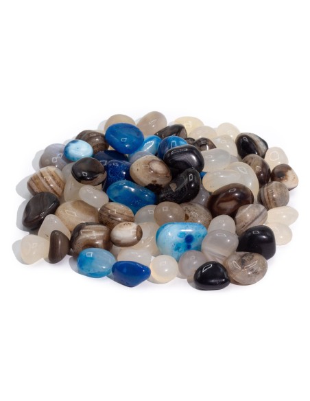 Agates mélangées naturelles – Équilibre zen