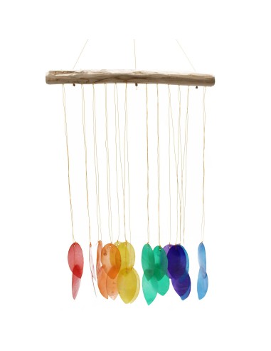 Carillon bois feuilles Arc-en-ciel – Zen coloré
