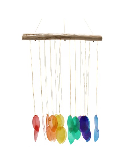 Carillon bois feuilles Arc-en-ciel – Zen coloré
