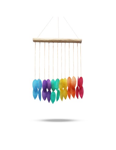 Carillon bois feuilles Arc-en-ciel – Zen coloré