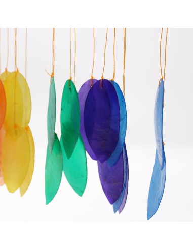 Carillon bois feuilles Arc-en-ciel – Zen coloré