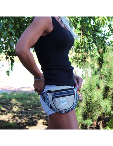 Sac banane en chanvre & coton – Motifs assortis