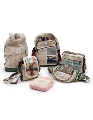 Sac banane en chanvre & coton – Motifs assortis