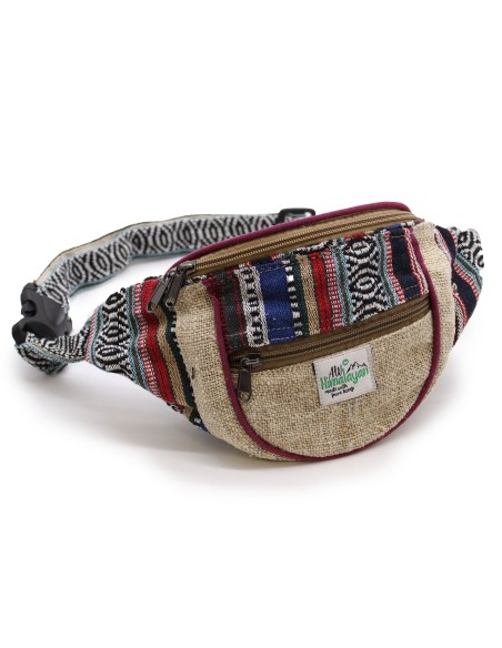 Sac banane en chanvre & coton – Motifs assortis