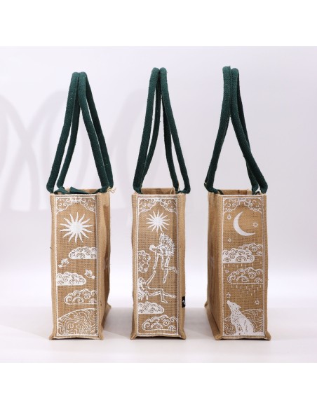 Grand sac en jute Hop Hare – «?Je suis aimée?»
