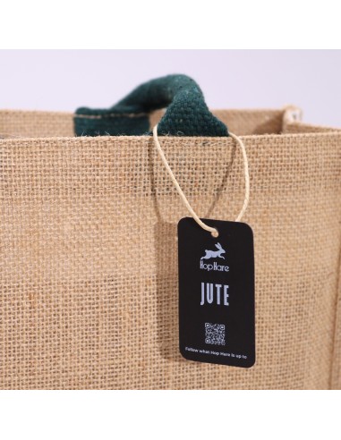 Grand sac en jute Hop Hare – «?Je suis aimée?»