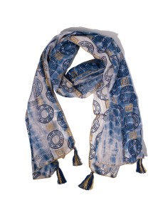 Foulard d’été Nomad Sari – Marbella bleu & or