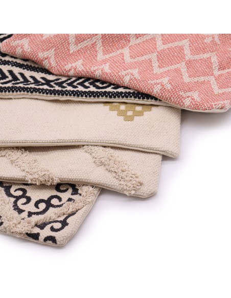 Housse de coussin unie rose – Zen tendre