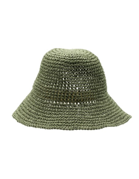 Chapeau de soleil nomade en paille flexible – Vert mousse