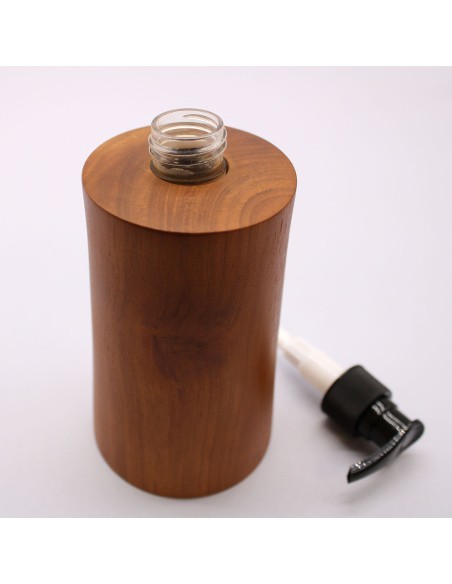 Distributeur de savon en bois de teck – Design épuré