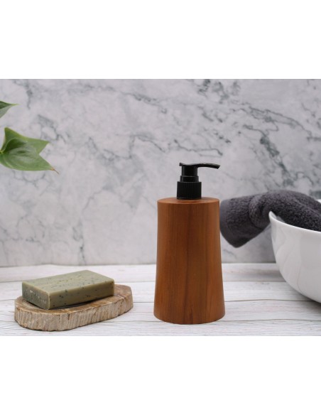 Distributeur de savon en bois de teck – Design épuré
