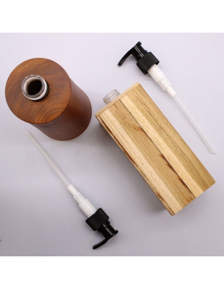 Distributeur de savon en bois de teck – Design épuré