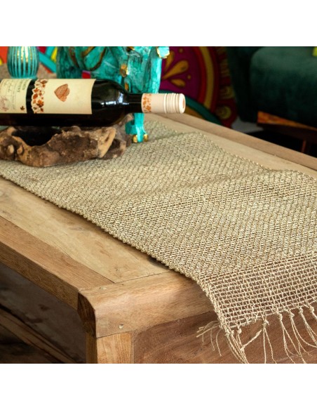 Chemin de table coton naturel - 150 cm