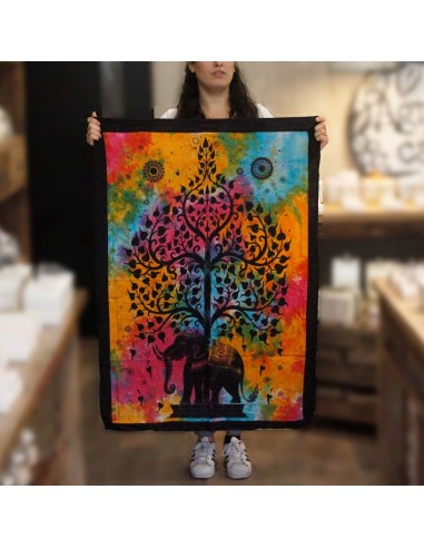 Tapisserie murale coton - Arbre Éléphant 78×112 cm