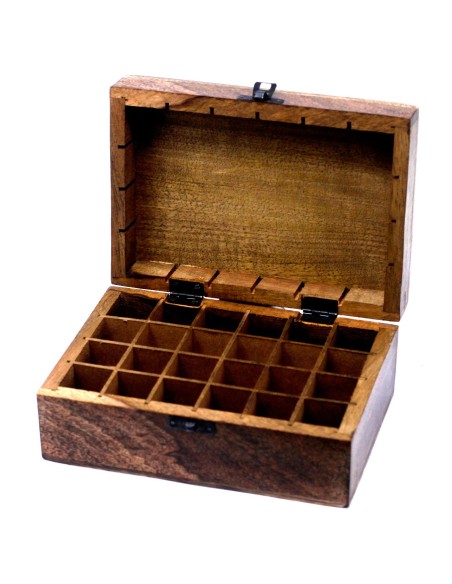 Boîte d’aromathérapie en bois de manguier