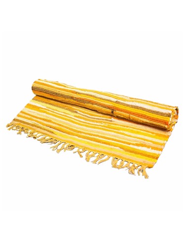 Grand tapis de chiffons 150×90 cm - Tons orange aube