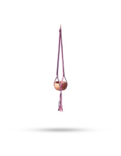 Cache?pot macramé classique - Tons pastels pour salon moyen