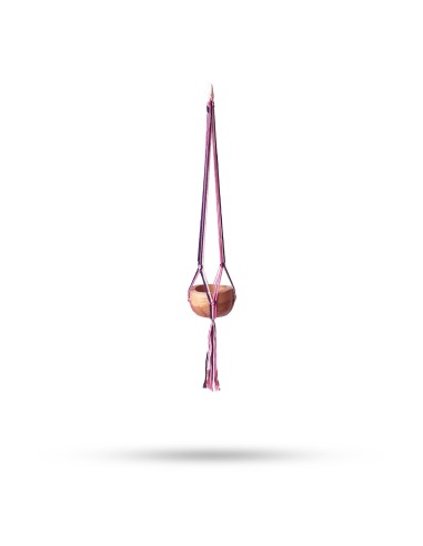 Cache?pot macramé classique - Tons pastels pour salon moyen