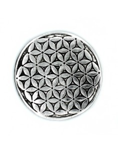 Porte?encens Fleur de Vie – Aluminium poli