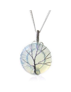 Collier Arbre de Vie en opalite – Connexion lumineuse