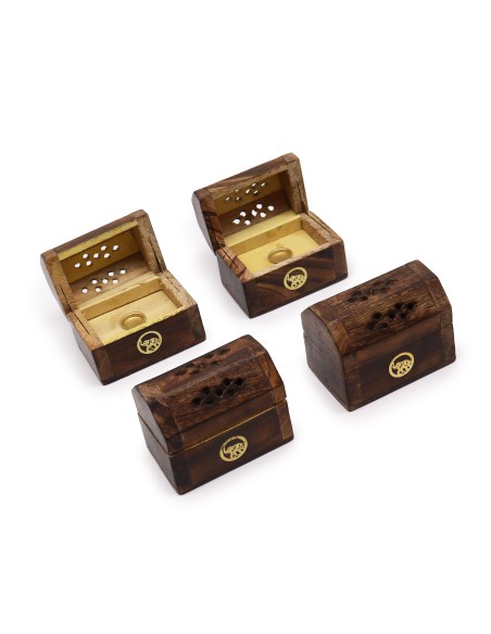 Boîte à cônes d’encens mini – Bois de manguier