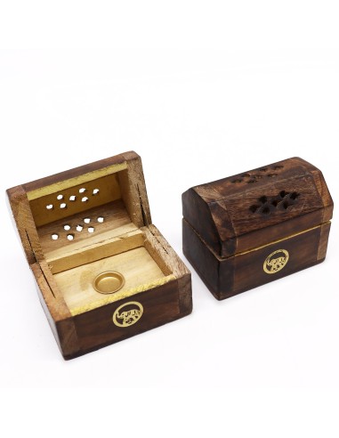 Boîte à cônes d’encens mini – Bois de manguier