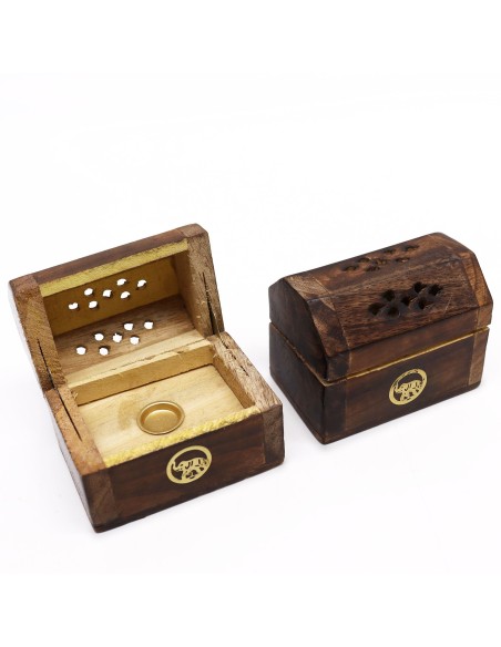 Boîte à cônes d’encens mini – Bois de manguier