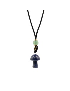 Collier pierre de sodalite – Champignon sacré