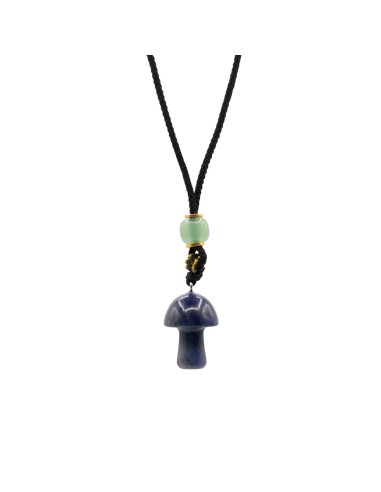 Collier pierre de sodalite – Champignon sacré