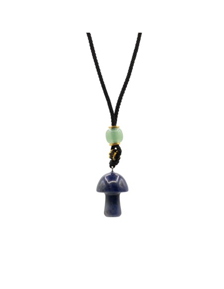 Collier pierre de sodalite – Champignon sacré