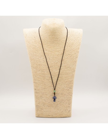 Collier pierre de sodalite – Champignon sacré
