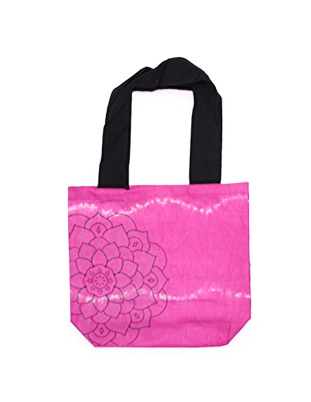 Sac cabas tie?dye mandala – Magenta & noir