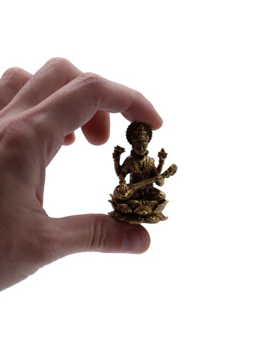 Divinités miniatures en laiton - Saraswati 49 mm (52 g)