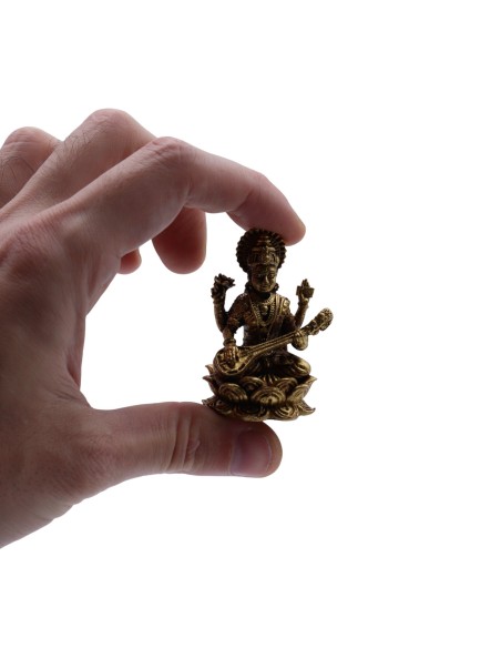 Divinités miniatures en laiton - Saraswati 49 mm (52 g)