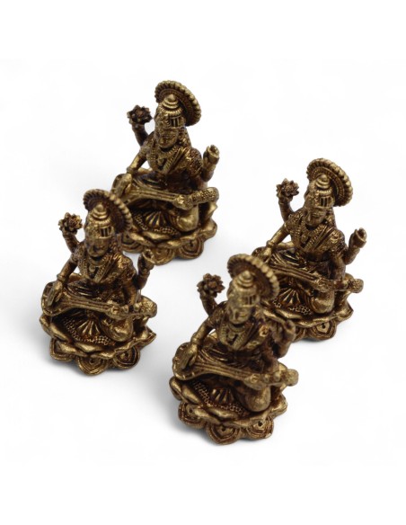 Divinités miniatures en laiton - Saraswati 49 mm (52 g)